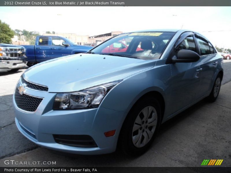 Ice Blue Metallic / Jet Black/Medium Titanium 2012 Chevrolet Cruze LS