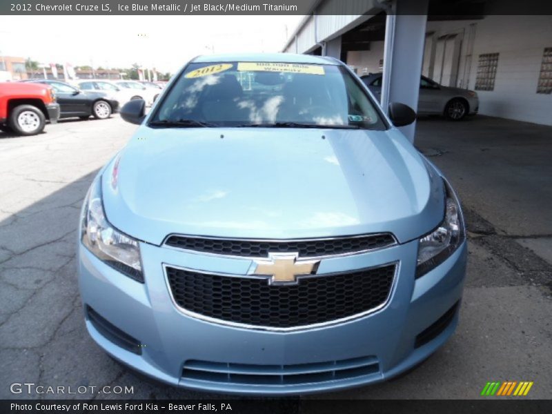 Ice Blue Metallic / Jet Black/Medium Titanium 2012 Chevrolet Cruze LS