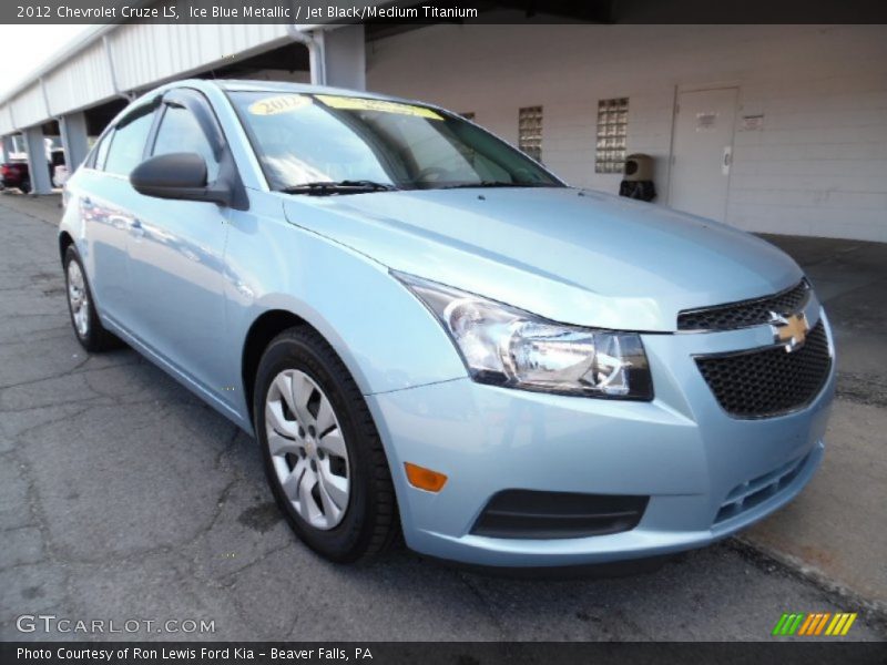 Ice Blue Metallic / Jet Black/Medium Titanium 2012 Chevrolet Cruze LS