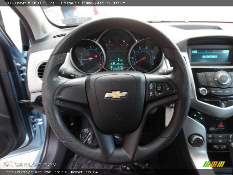 Ice Blue Metallic / Jet Black/Medium Titanium 2012 Chevrolet Cruze LS