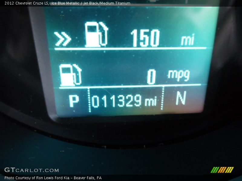Ice Blue Metallic / Jet Black/Medium Titanium 2012 Chevrolet Cruze LS