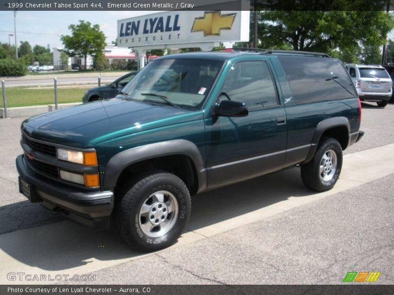 Emerald Green Metallic / Gray 1999 Chevrolet Tahoe Sport 4x4