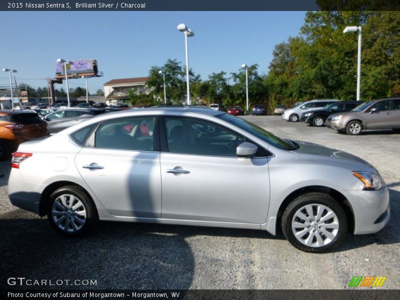 Brilliant Silver / Charcoal 2015 Nissan Sentra S
