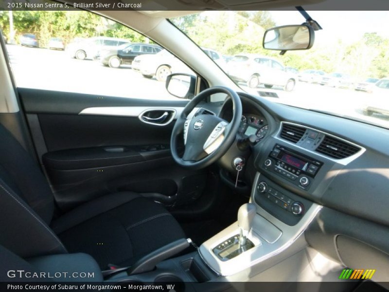 Brilliant Silver / Charcoal 2015 Nissan Sentra S