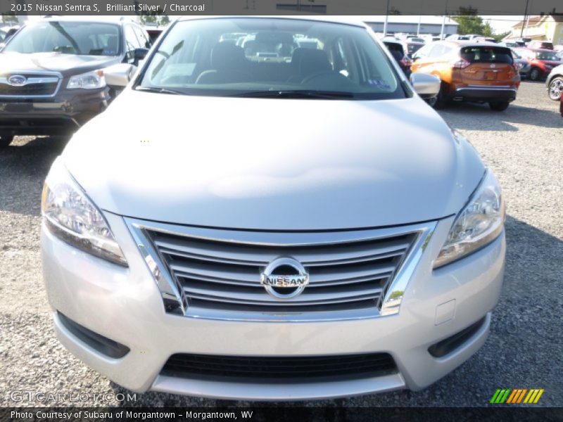 Brilliant Silver / Charcoal 2015 Nissan Sentra S