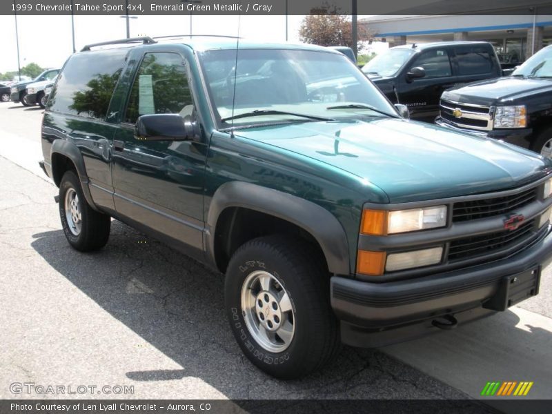 Emerald Green Metallic / Gray 1999 Chevrolet Tahoe Sport 4x4