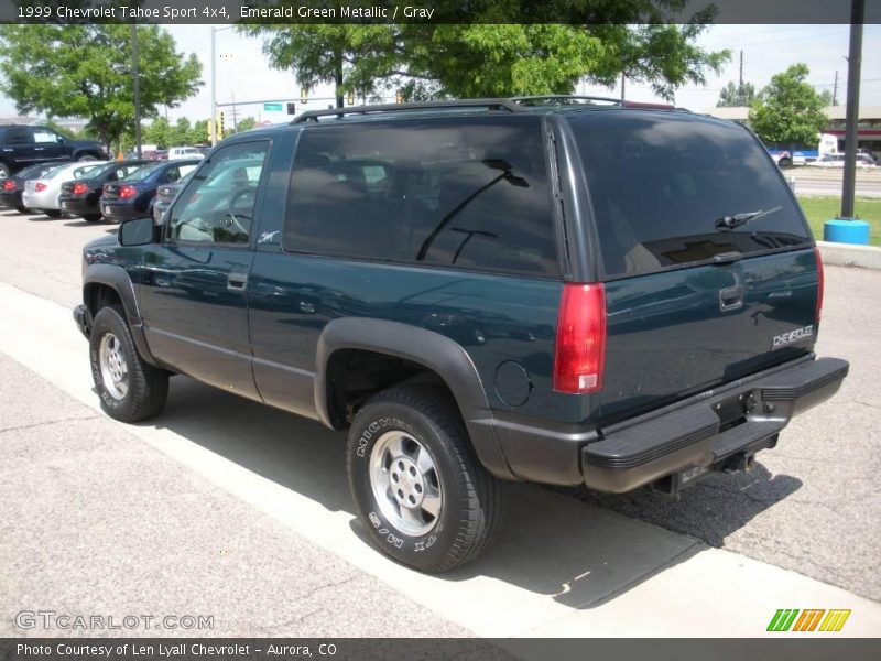 Emerald Green Metallic / Gray 1999 Chevrolet Tahoe Sport 4x4