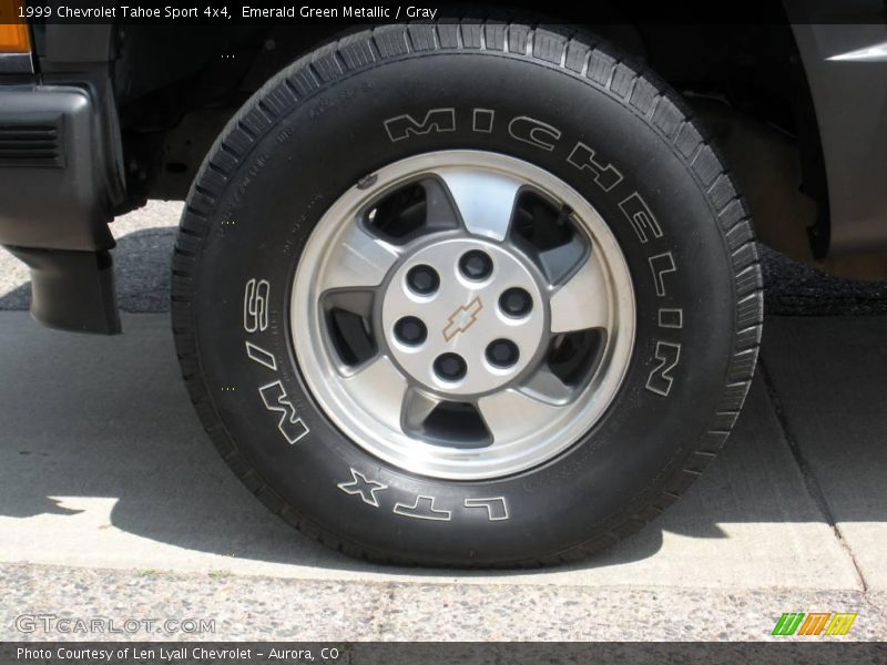 Emerald Green Metallic / Gray 1999 Chevrolet Tahoe Sport 4x4