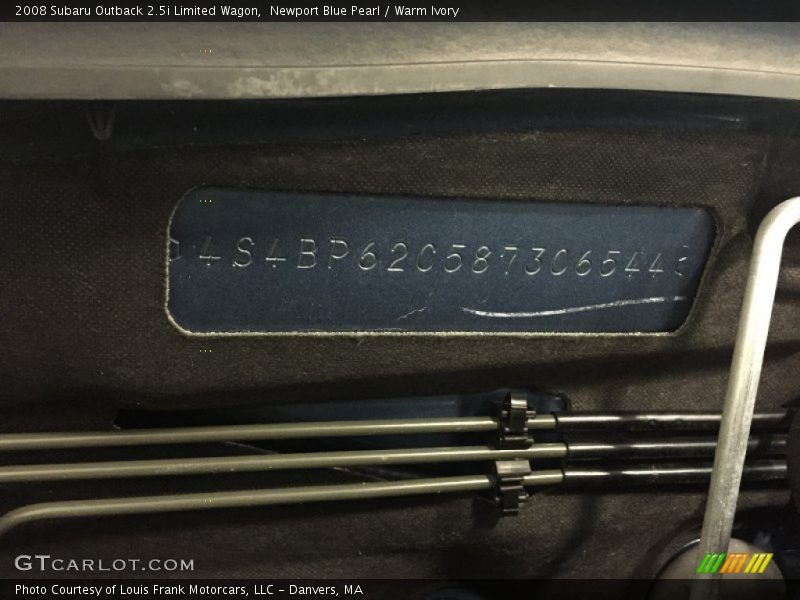 Newport Blue Pearl / Warm Ivory 2008 Subaru Outback 2.5i Limited Wagon