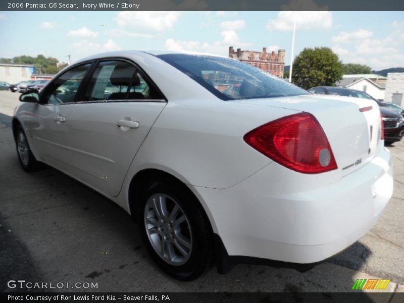 Ivory White / Ebony 2006 Pontiac G6 Sedan