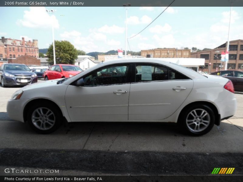 Ivory White / Ebony 2006 Pontiac G6 Sedan