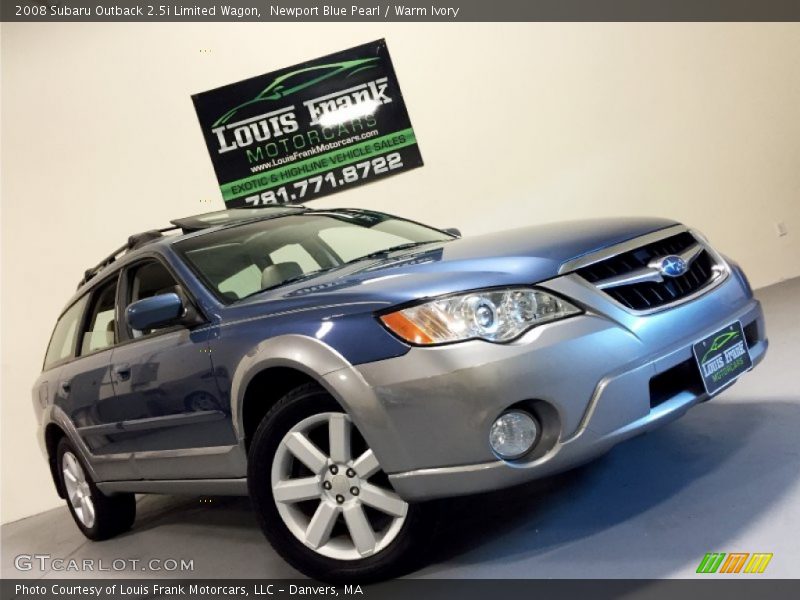 Newport Blue Pearl / Warm Ivory 2008 Subaru Outback 2.5i Limited Wagon