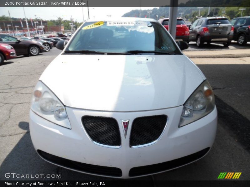 Ivory White / Ebony 2006 Pontiac G6 Sedan