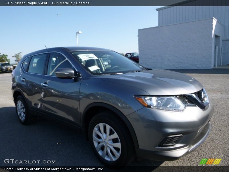Gun Metallic / Charcoal 2015 Nissan Rogue S AWD