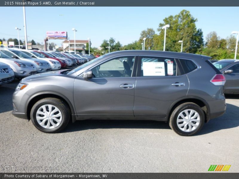 Gun Metallic / Charcoal 2015 Nissan Rogue S AWD