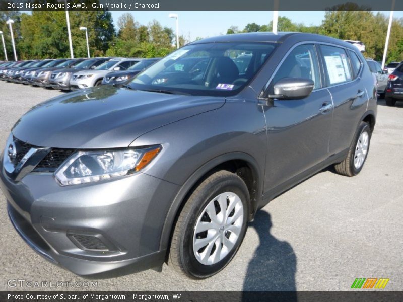 Gun Metallic / Charcoal 2015 Nissan Rogue S AWD