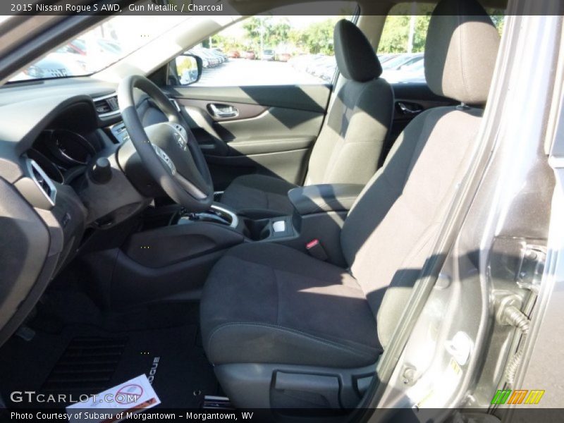Gun Metallic / Charcoal 2015 Nissan Rogue S AWD
