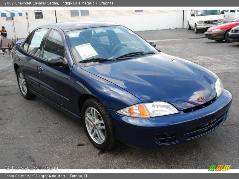 Indigo Blue Metallic / Graphite 2002 Chevrolet Cavalier Sedan