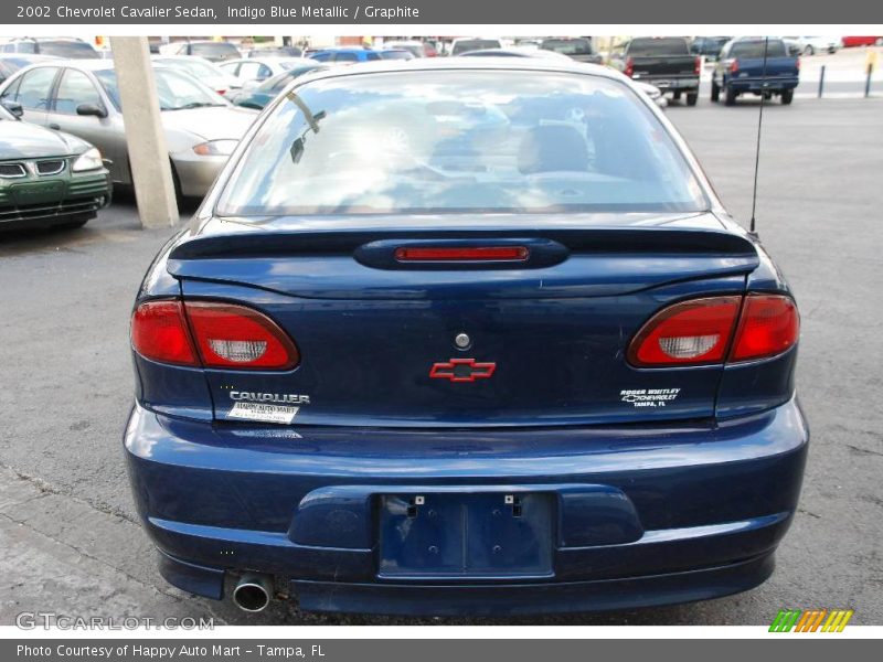 Indigo Blue Metallic / Graphite 2002 Chevrolet Cavalier Sedan
