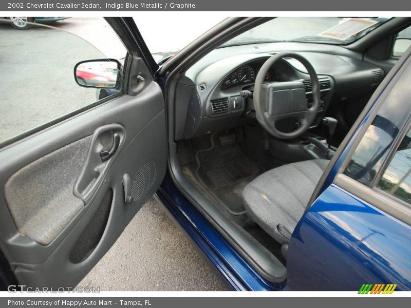 Indigo Blue Metallic / Graphite 2002 Chevrolet Cavalier Sedan