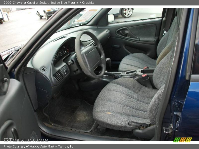 Indigo Blue Metallic / Graphite 2002 Chevrolet Cavalier Sedan