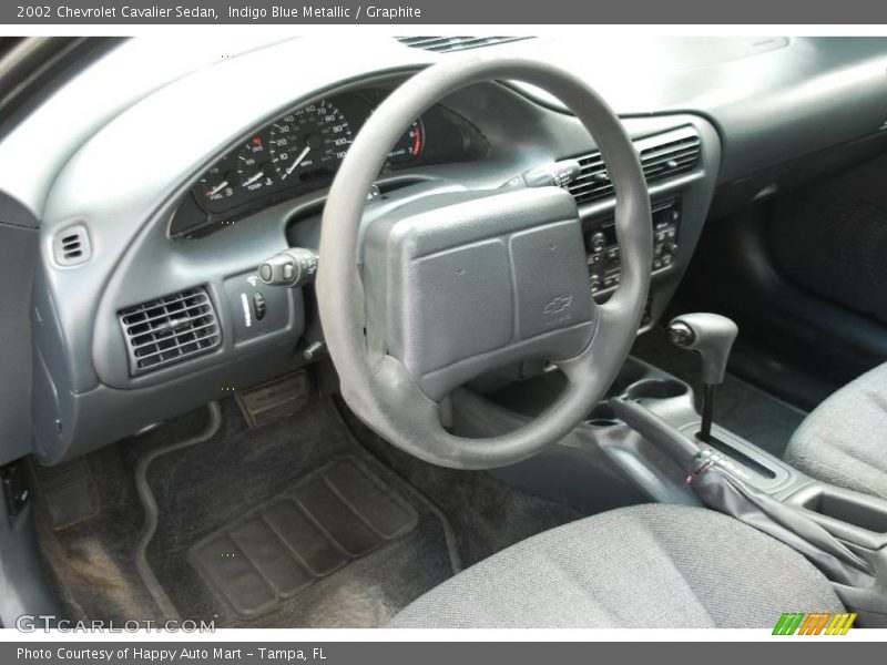 Indigo Blue Metallic / Graphite 2002 Chevrolet Cavalier Sedan