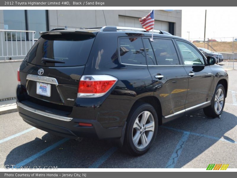 Black / Sand Beige 2012 Toyota Highlander Limited 4WD