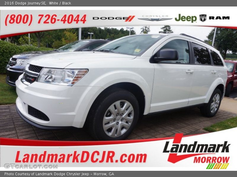 White / Black 2016 Dodge Journey SE