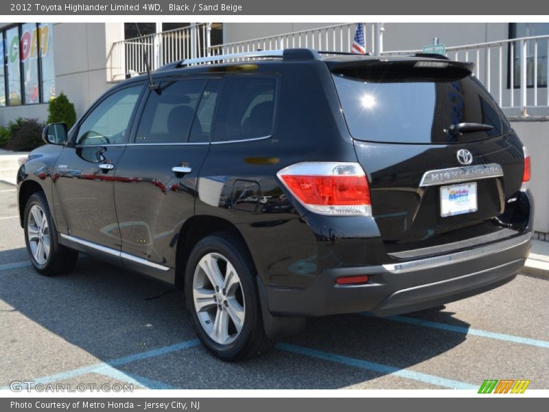 Black / Sand Beige 2012 Toyota Highlander Limited 4WD