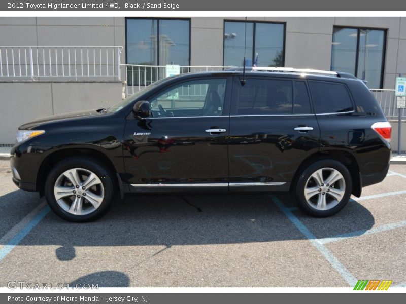 Black / Sand Beige 2012 Toyota Highlander Limited 4WD
