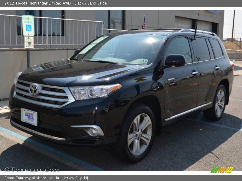 Black / Sand Beige 2012 Toyota Highlander Limited 4WD