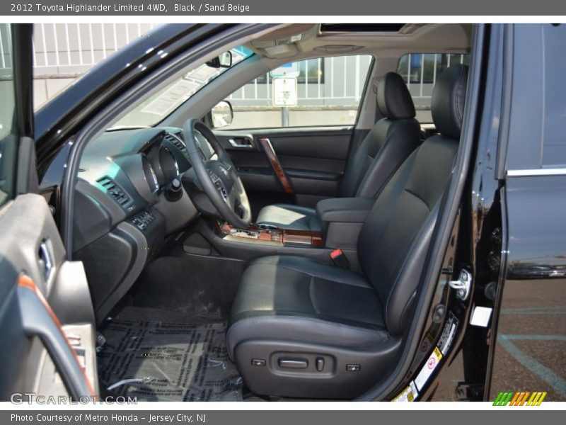 Black / Sand Beige 2012 Toyota Highlander Limited 4WD