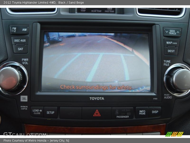 Black / Sand Beige 2012 Toyota Highlander Limited 4WD