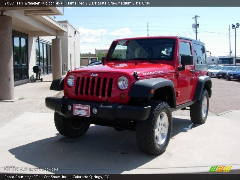 Flame Red / Dark Slate Gray/Medium Slate Gray 2007 Jeep Wrangler Rubicon 4x4