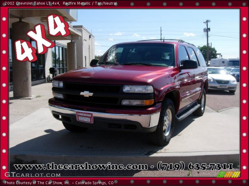 Redfire Metallic / Tan/Neutral 2002 Chevrolet Tahoe LT 4x4