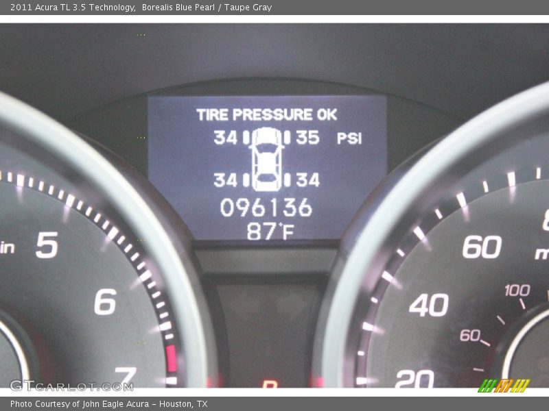 Borealis Blue Pearl / Taupe Gray 2011 Acura TL 3.5 Technology