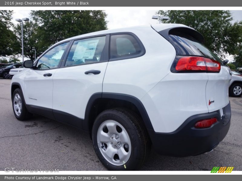 Bright White / Black 2016 Jeep Cherokee Sport