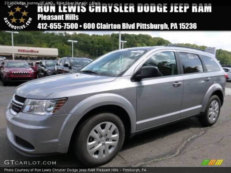 Billet Silver Metallic / Black 2016 Dodge Journey SE AWD