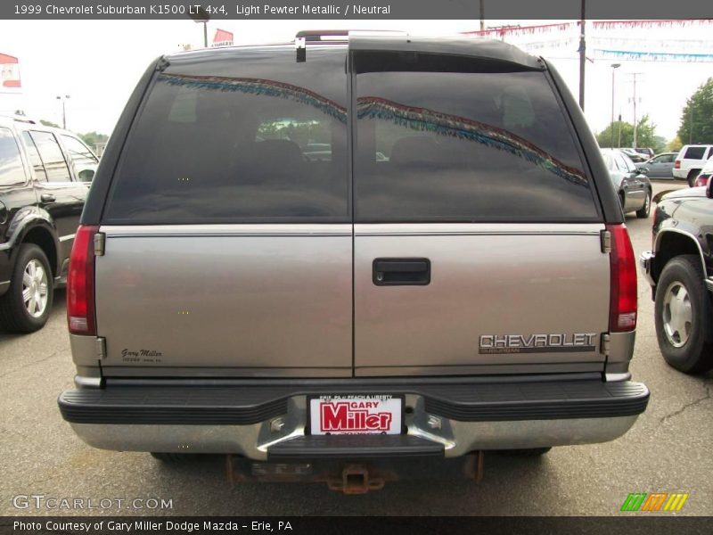 Light Pewter Metallic / Neutral 1999 Chevrolet Suburban K1500 LT 4x4