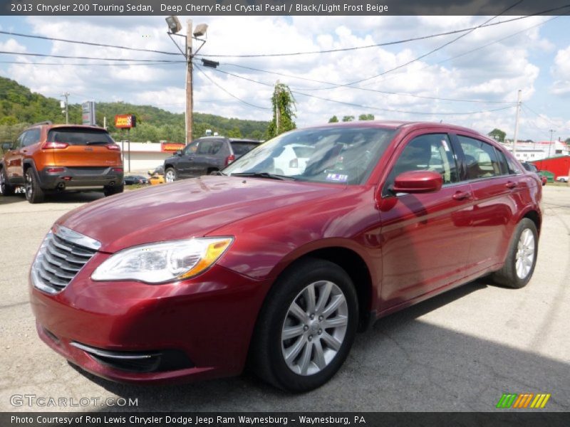 Deep Cherry Red Crystal Pearl / Black/Light Frost Beige 2013 Chrysler 200 Touring Sedan