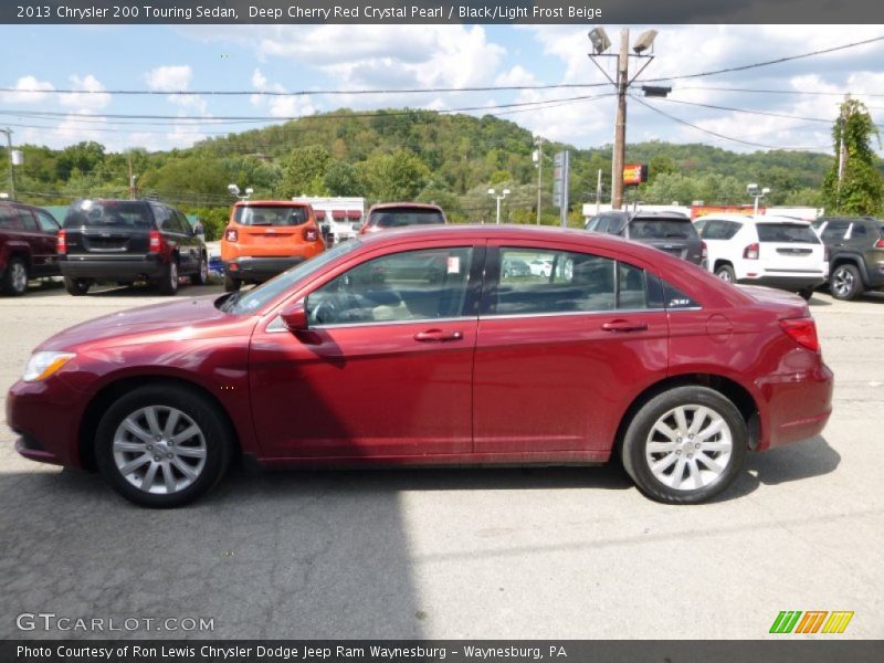 Deep Cherry Red Crystal Pearl / Black/Light Frost Beige 2013 Chrysler 200 Touring Sedan