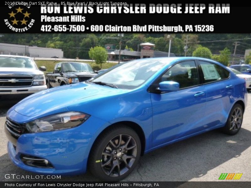 B5 Blue Pearl / Black/Light Tungsten 2016 Dodge Dart SXT Rallye