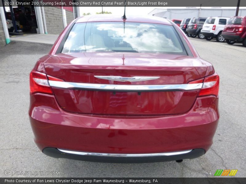 Deep Cherry Red Crystal Pearl / Black/Light Frost Beige 2013 Chrysler 200 Touring Sedan