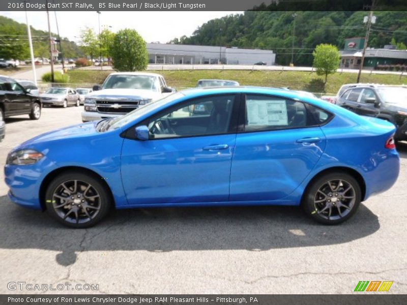 B5 Blue Pearl / Black/Light Tungsten 2016 Dodge Dart SXT Rallye