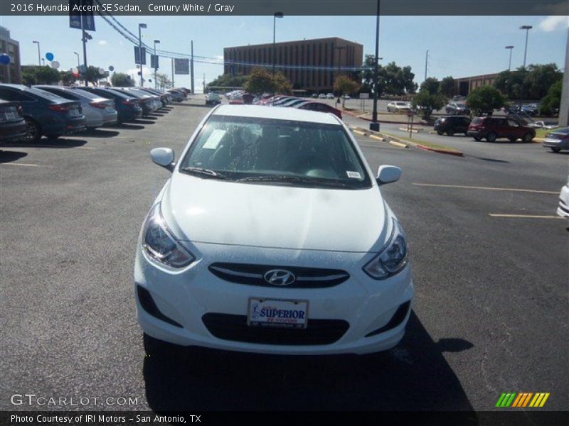 Century White / Gray 2016 Hyundai Accent SE Sedan