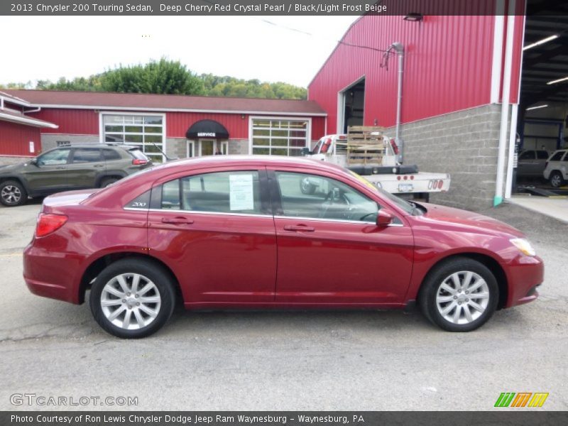 Deep Cherry Red Crystal Pearl / Black/Light Frost Beige 2013 Chrysler 200 Touring Sedan