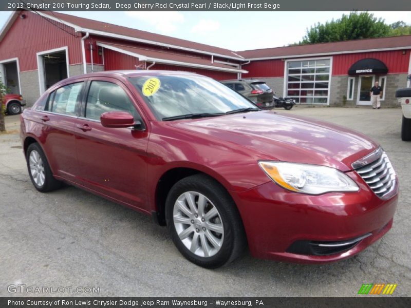 Deep Cherry Red Crystal Pearl / Black/Light Frost Beige 2013 Chrysler 200 Touring Sedan