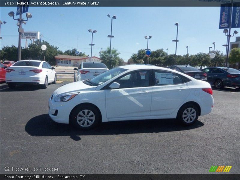 Century White / Gray 2016 Hyundai Accent SE Sedan