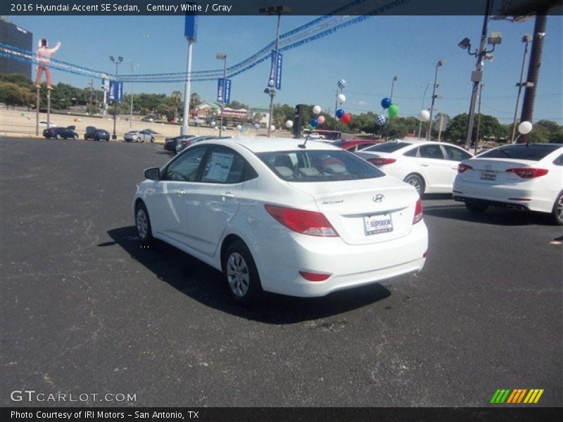 Century White / Gray 2016 Hyundai Accent SE Sedan