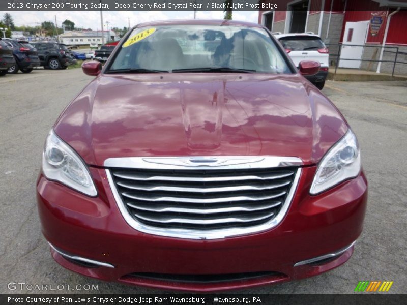 Deep Cherry Red Crystal Pearl / Black/Light Frost Beige 2013 Chrysler 200 Touring Sedan